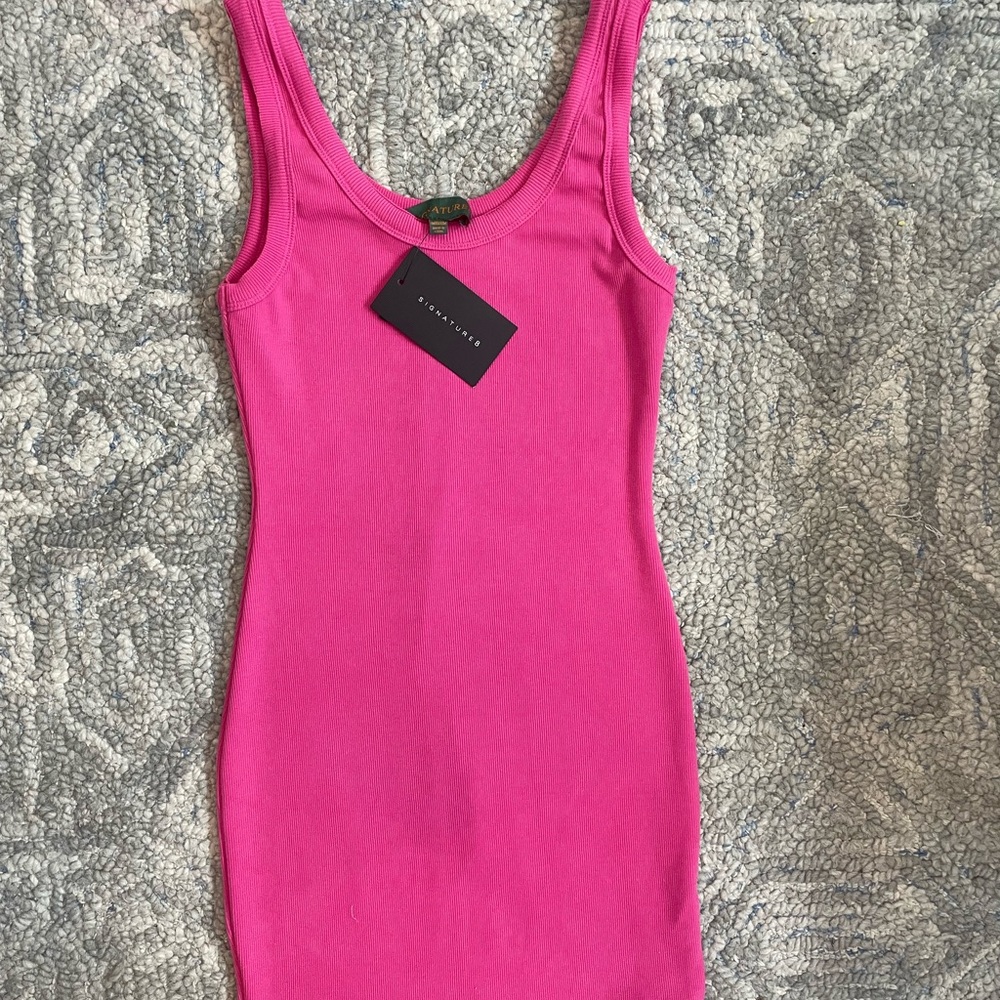 Pink mini dress